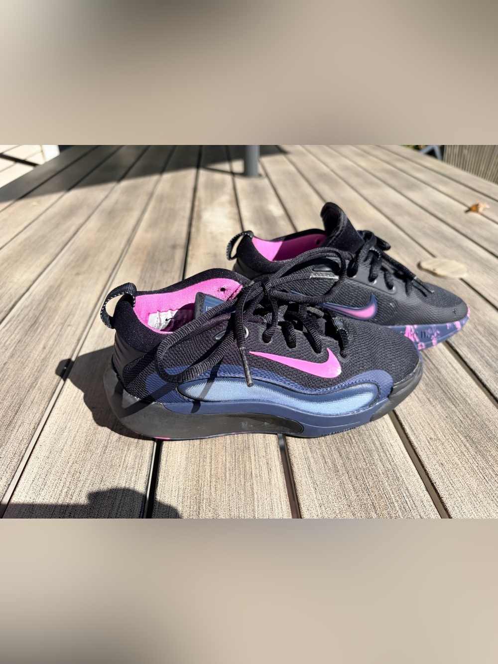 Nike IsoFly Basketball Shoes Kids Size 1Y Black Pink
